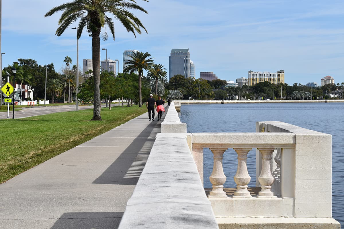 BoardPrep Recovery Center<sup>®</sup> outside walkway and water