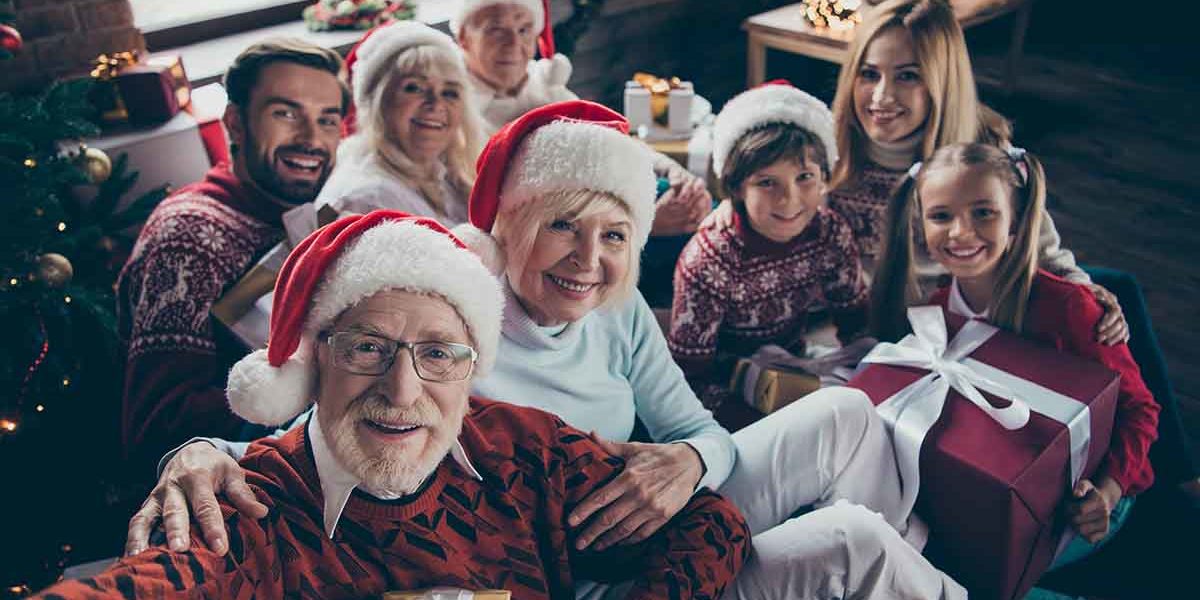 family enjoying sober holidays