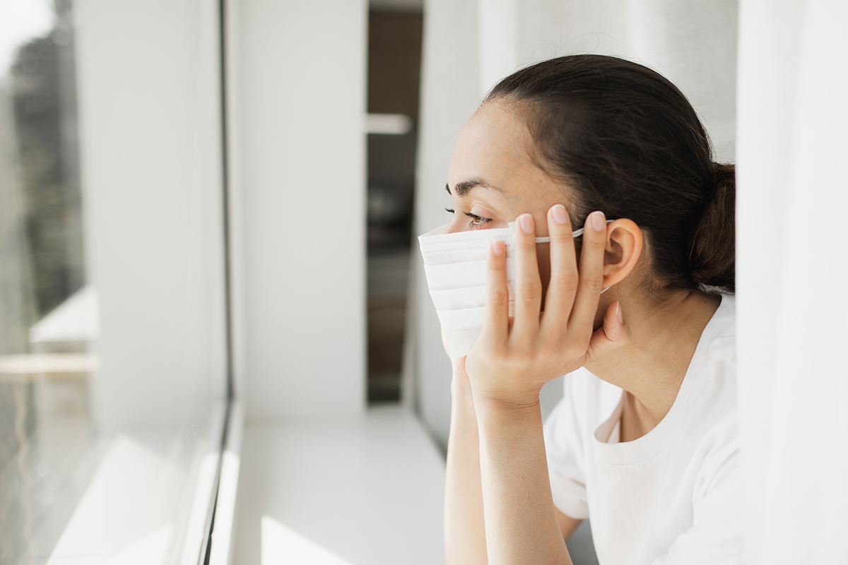 nurse wearing surgical mask during the covid-19 pandemic