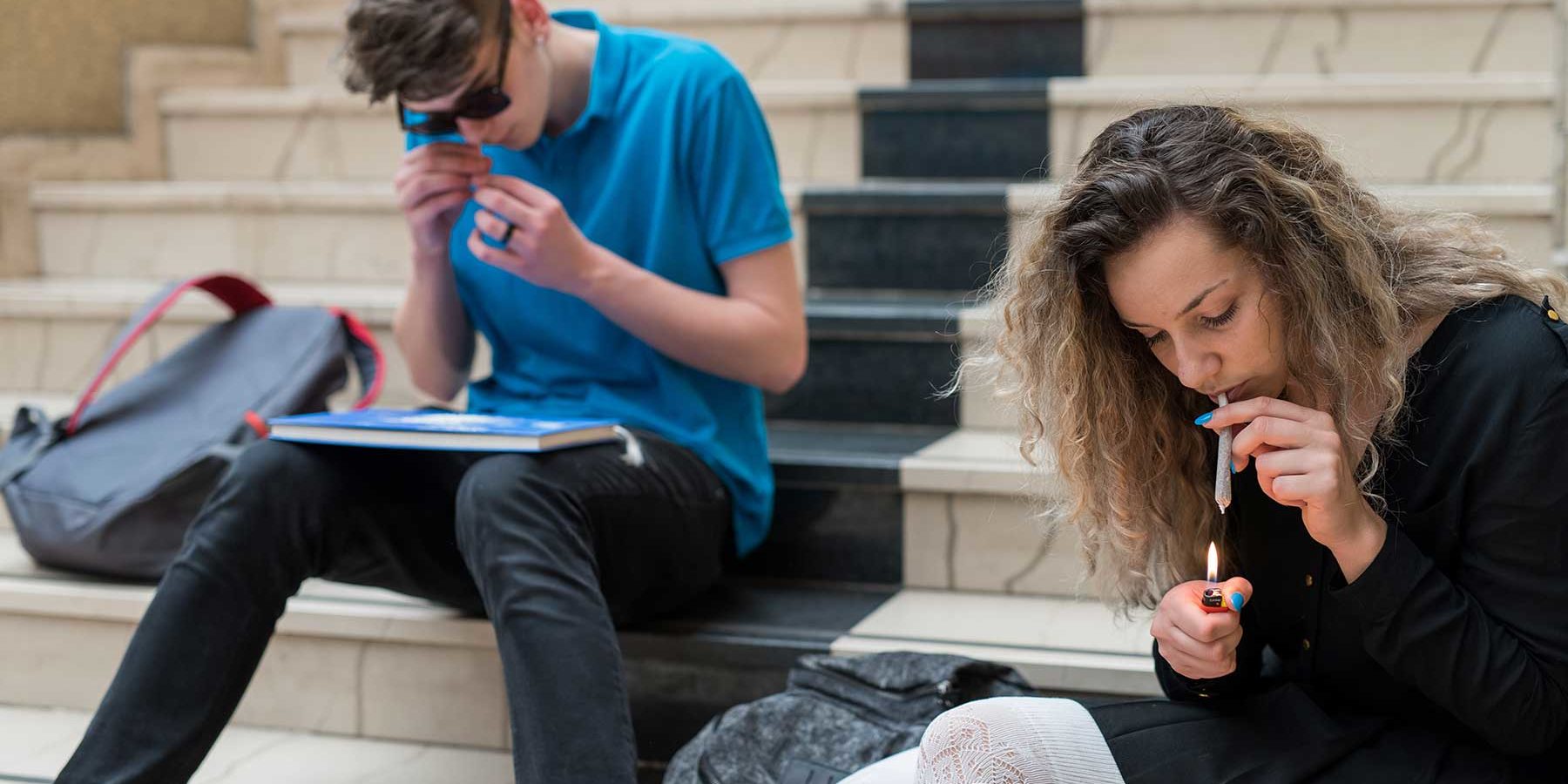 Two people wondering, "Is marijuana a gateway drug?"