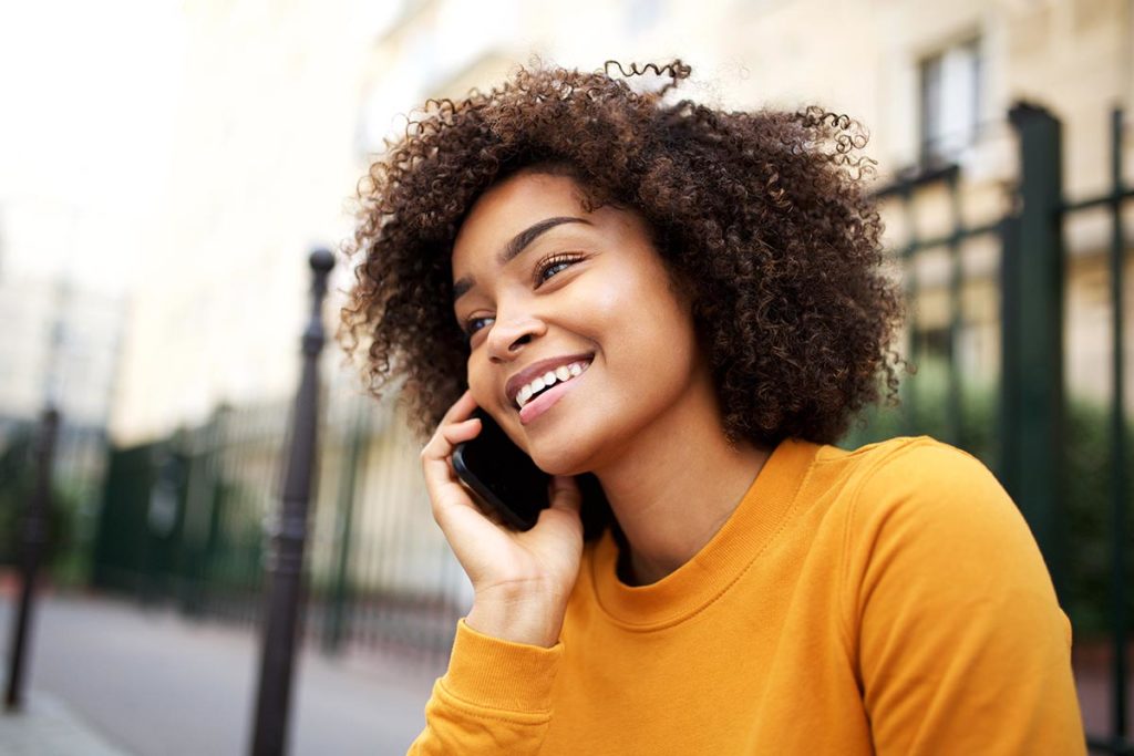 woman calling friend to help with drug and alcohol abuse