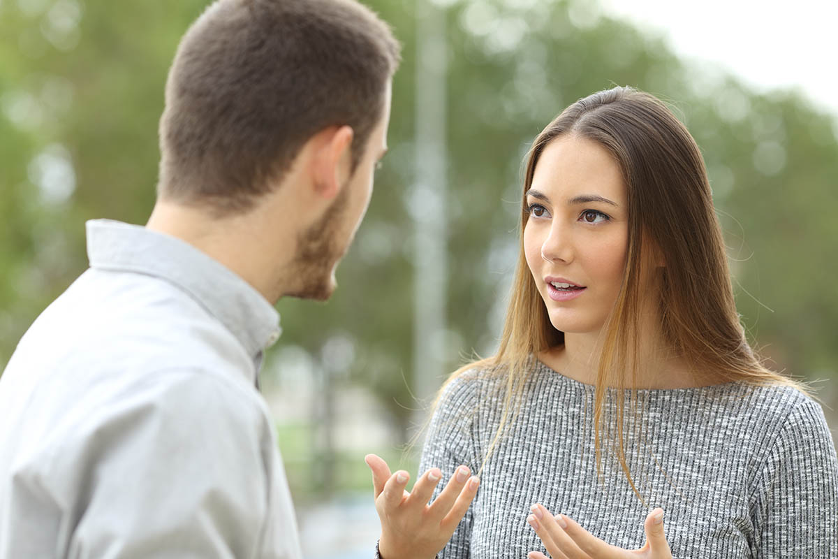 woman trying to help her brother understand addiction