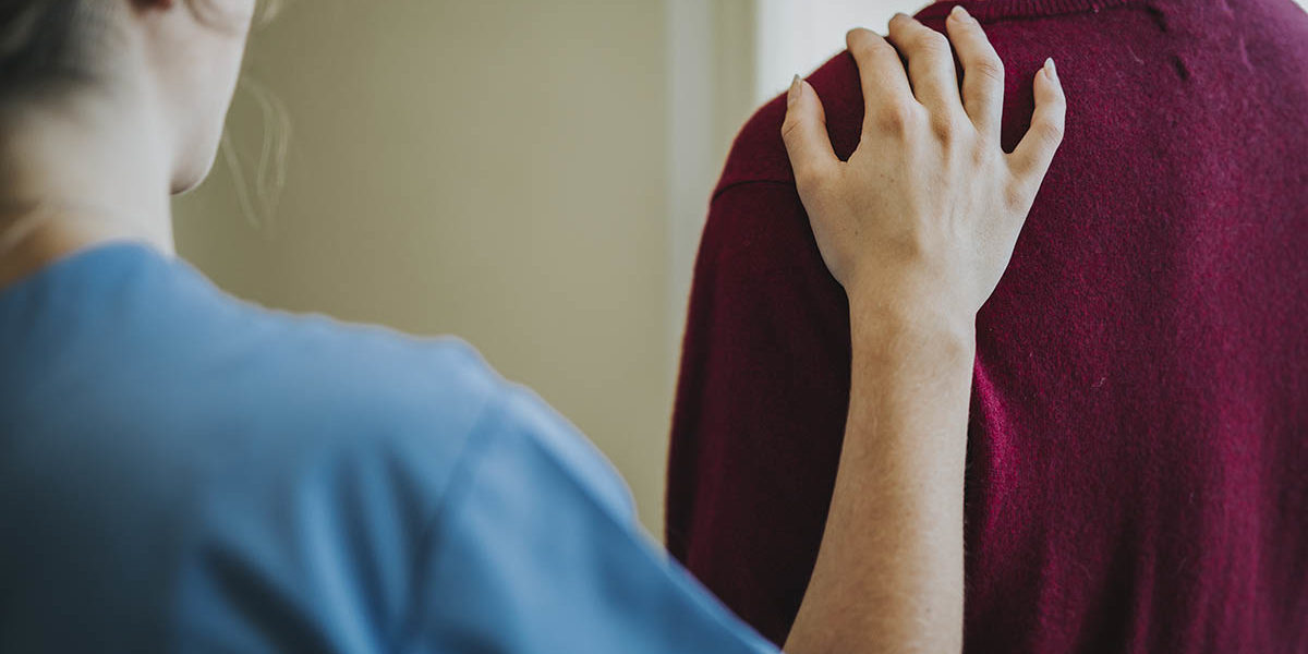 woman talks man through his fear of detox