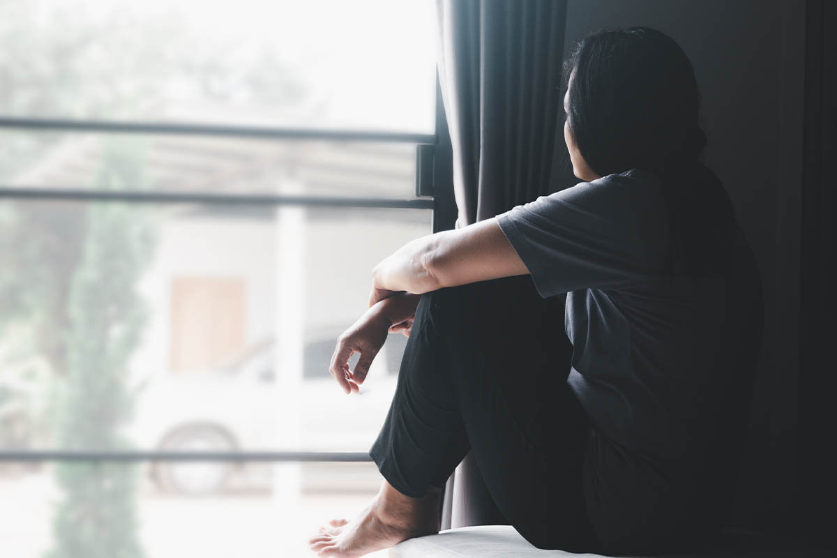 A woman thinking about detoxing from fentanyl